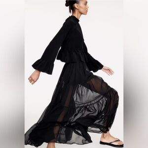 H&M EDITION TIERED MAXI SKIRT